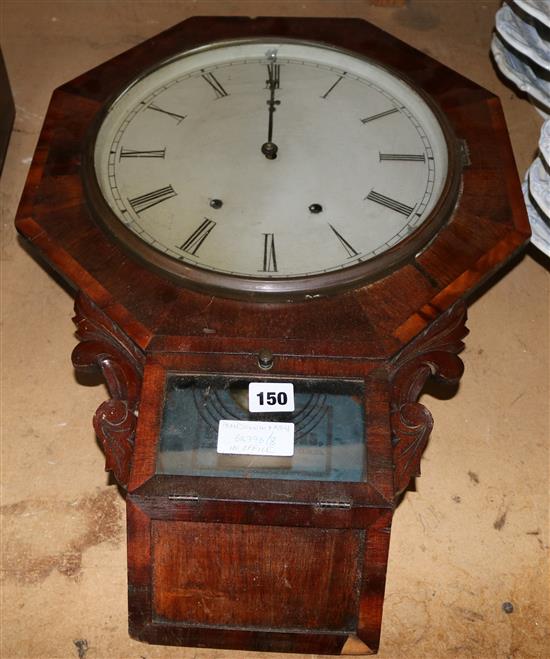 American rosewood drop dial clock